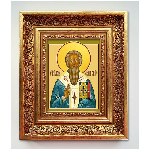 Икона именная святых освещена Лев Катанский 25х21 см вита-home