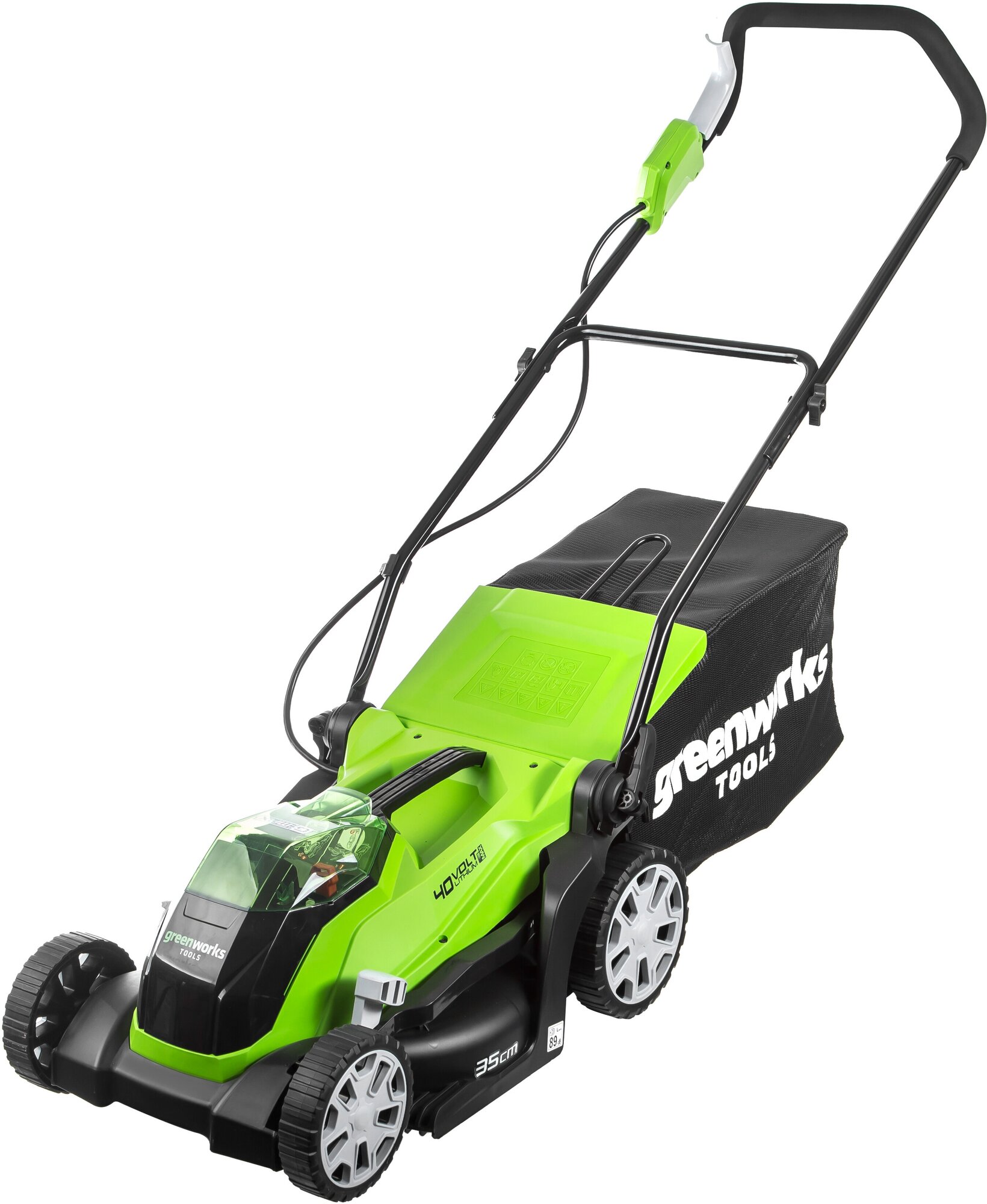 Газонокосилка аккумуляторная G-MAX 40V GREENWORKS G40LM35 NEW