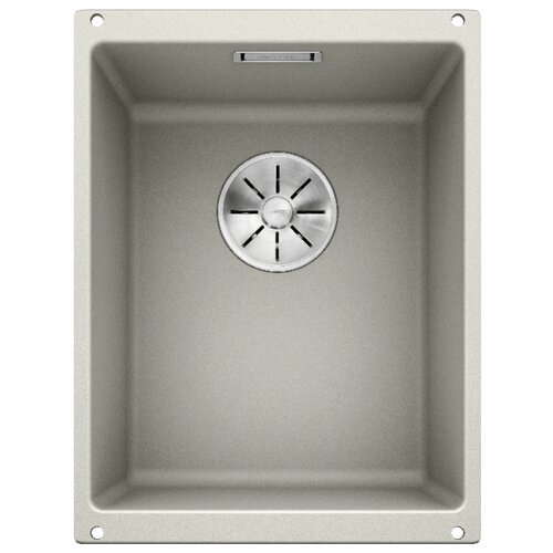 фото Врезная кухонная мойка 35 см blanco subline 320-u silgranit puradur 523409 жемчужный