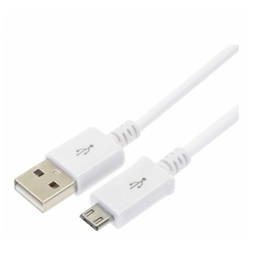 Дата-кабель USB-MicroUSB, 2 м, белый дата кабель mediagadget mu 002f usb microusb плоский black