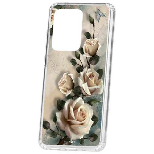 фото Чехол на samsung galaxy s20 ultra kruche print белые розы