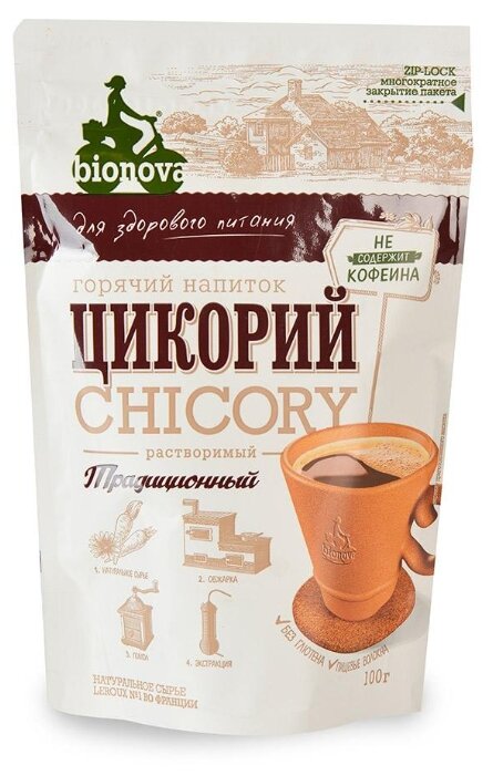 Цикорий BIONOVA порошкообразный Традиционный растворимый без кофеина