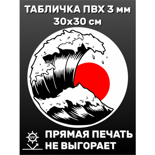 Табличка информационная Япония 30х30 см табличка информационная кошка 30х30 см