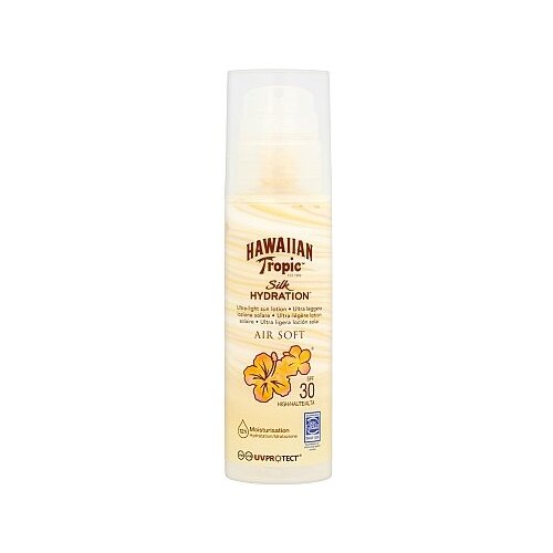 Hawaiian Tropic, Silk Hydration, Weightless Face, невесомый солнцезащитный лосьон для лица без масел, SPF 30, 50 мл