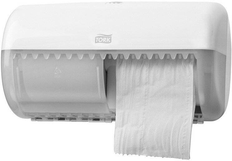 Диспенсер для туалетной бумаги Tork Т4, на 2 стандартных рулона, белый