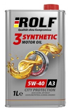 Rolf Масло 3-SYNTHETIC 5W-40 A3/B4 1л 322552 .