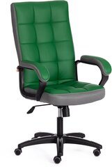 Кресло компьютерное TetChair TRENDY, экокожа, ткань, зеленый/серый