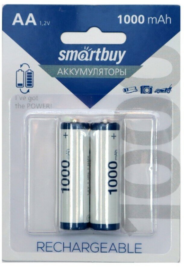 Аккумулятор Smartbuy LR6 AA 1000 mAh (уп 2 шт)