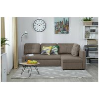 Угл. диван-кровать Поло 027.1, универс, медово-коричневый (Модерно 03) NEW