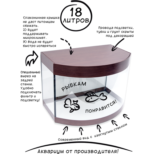 Аквариум для рыбок Diarama 18L Choco Edition