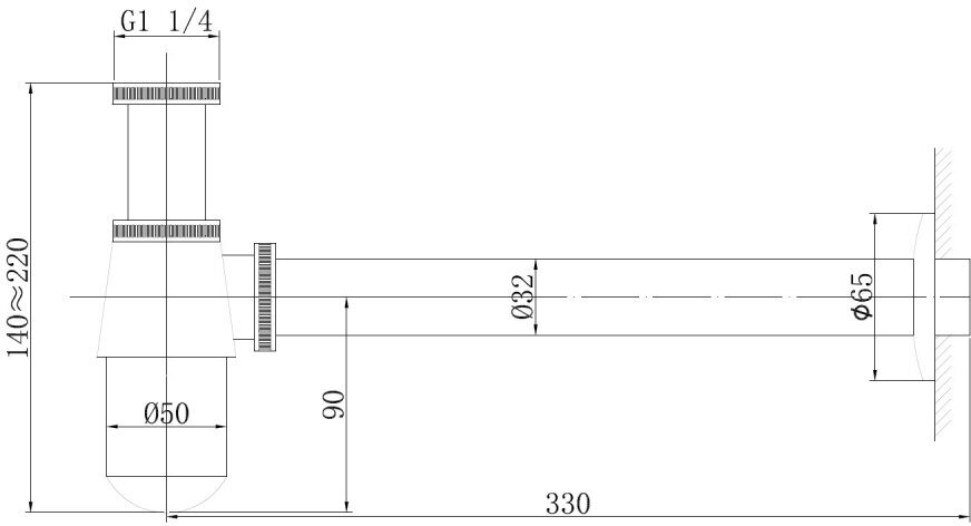 Сифон для раковины Abber AF0032G Золото матовое - фотография № 3