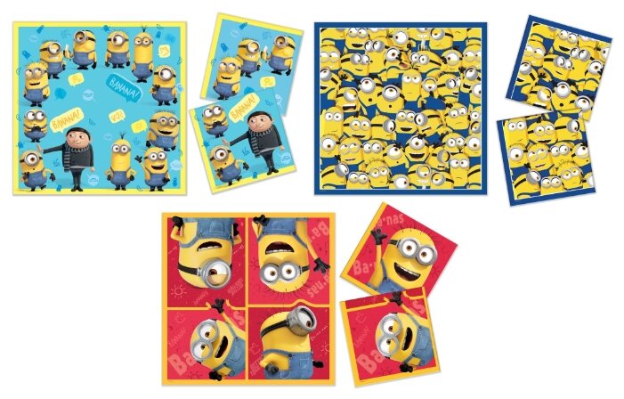 Салфетки бумажные ND Play Minions 2, трехслойные-1, 33х33 см, 20 шт, 3D дизайн (287111) - фотография № 3