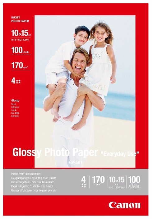 Бумага Canon 10x15 Everyday Use GP-501 170 г/м2 100 лист.