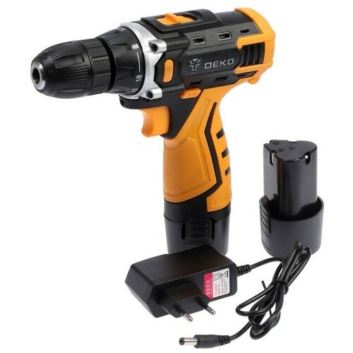 Дрель-шуруповерт DEKO DKCD12FU-Li и набор инструментов DEKO 12 В 2 Li-lon 63 предмета 663200₽