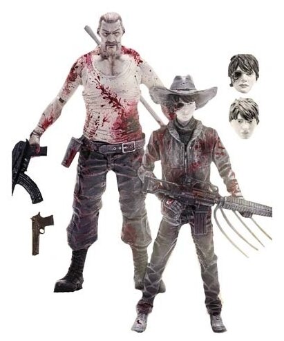 Набор фигурок Walking Dead Carl and Abraham (2 шт) 17 см
