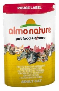 Фото Корм для кошек Almo Nature Rouge Label с курицей и с сыром 55 г
