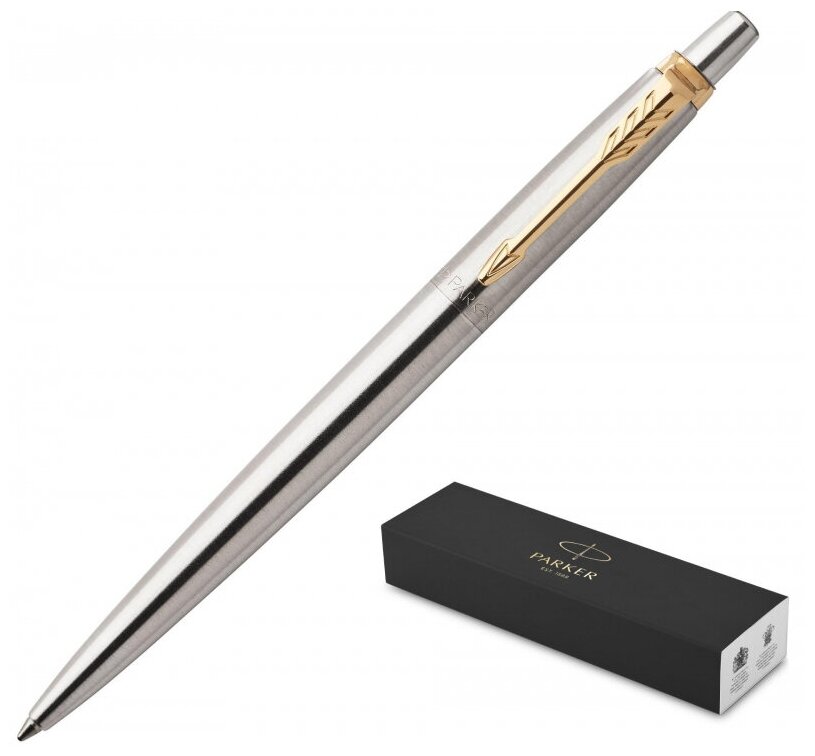 Ручка шариковая PARKER JOTTER STAINLESS STEEL GT синий 0,8мм