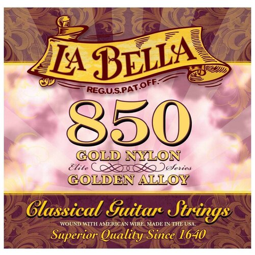 Струны для классической гитары La Bella 850 кисть для рисования жадор бронзовая золотая