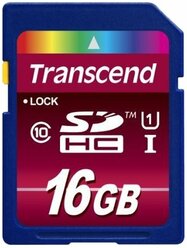 Карта памяти Transcend TS*SDHC10U1 16 GB, чтение: 85 MB/s, запись: 45 MB/s