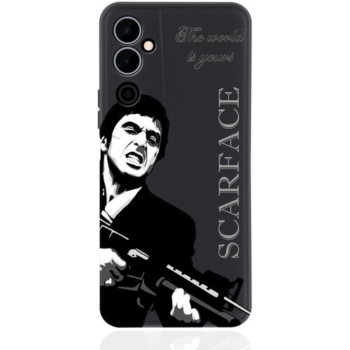 Черный силиконовый чехол MustHaveCase для Tecno Pova Neo 2 Scarface Tony Montana/ Лицо со шрамом