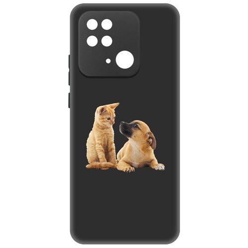 Чехол-накладка Krutoff Soft Case Лучшие друзья для Xiaomi Redmi 10C черный чехол накладка krutoff soft case лучшие друзья для xiaomi 12t черный
