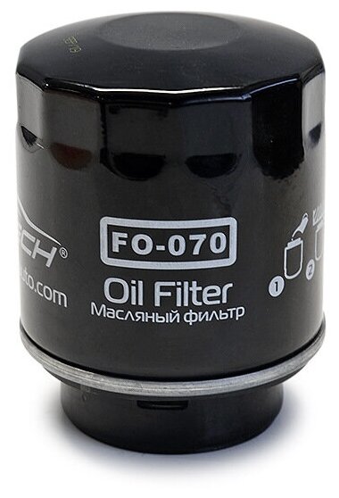 Фильтр масляный Fortech FO-070 для VAG 1.2, 1.4 TSI. OEM 03C115561B, 03C115561J, MANN W 712/93