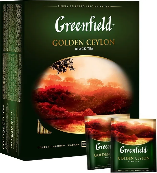 Чай черный Greenfield Golden Ceylon в пакетиках, 100 пак.