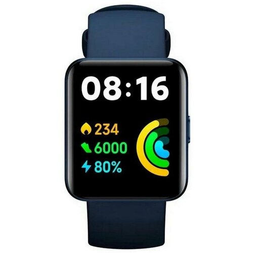 Наручные смарт-часы электронные мужские POCO Watch GL Blue BHR5723GL Встроенные датчики Пульсометр Гироскоп Датчик температуры тела 700800₽