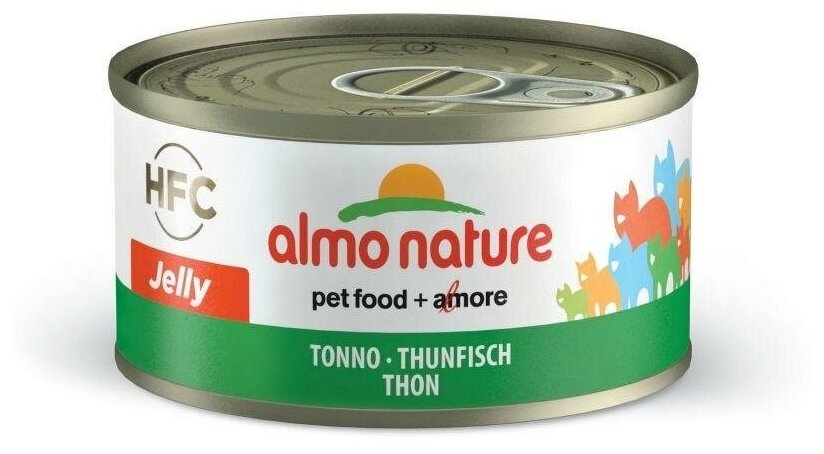 Almo Nature Консервы для Кошек с Тунцом в желе (HFC Jelly - Tuna ) 0,15 кг х 24 шт. - фотография № 4
