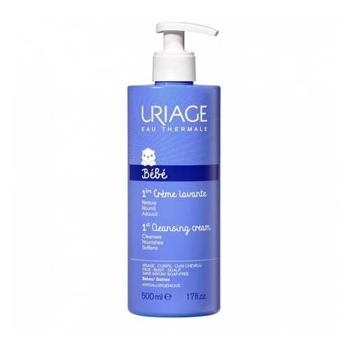 Uriage Bebe Очищающий пенящийся крем для детей и новорожденных, 500 мл uriage cleansing cream travel size