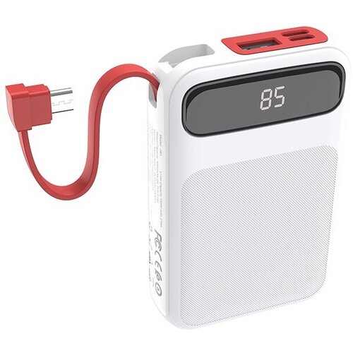 Внешний аккумулятор Power bank HOCO 10000мАч J40 Портативный аккумулятор Пауэрбанк для телефона Белый 184000₽