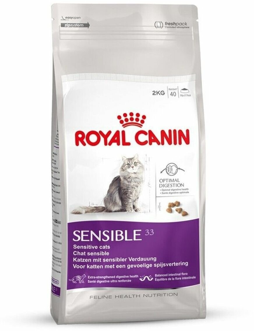 Корм сухой Royal Canin SЕNSIBLE Питание для кошек в возрасте от 1 года до 7 лет с чувствительной пищеварительной системой, 400г