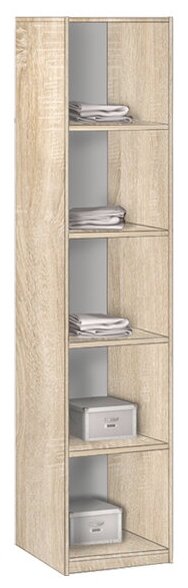 фото Стеллаж Боровичи-Мебель Лотос 5.012 дуб сонома 50х36.2х199.5 см