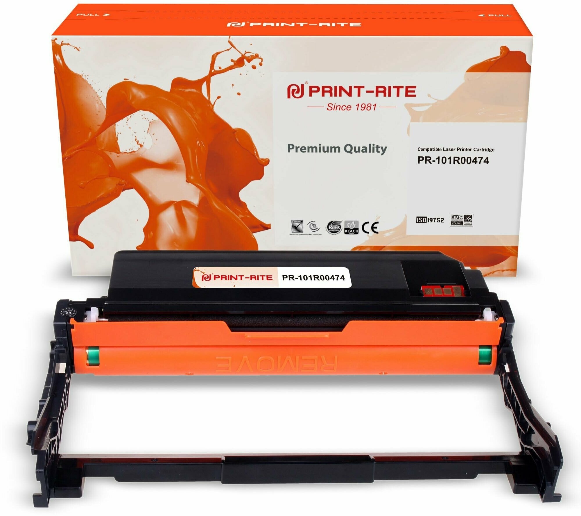 Print-Rite PR-101R00474 фотобарабан (блок) (Xerox 101R00474) черный 10000 стр (совместимый)