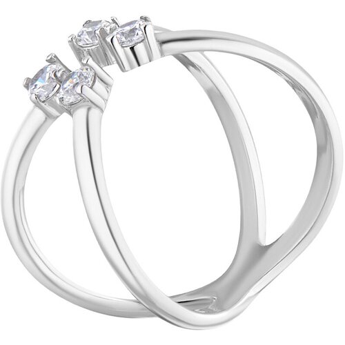 фото Кольцо ювелир карат, серебро, 925 проба, фианит, размер 16