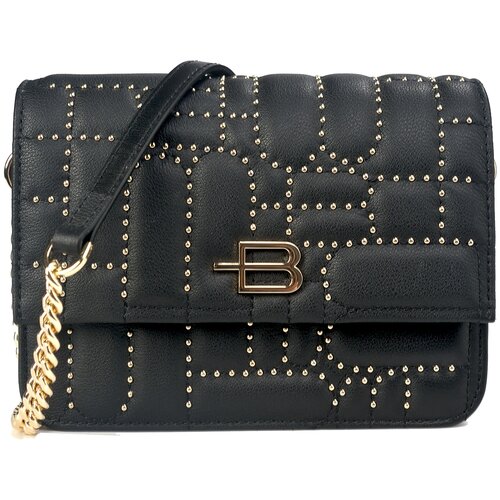 фото Сумка baldinini, натуральная кожа, синтетический материал, черный