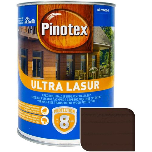 Лазурь для наружных работ Pinotex Ultra Lasur (1л) палисандр