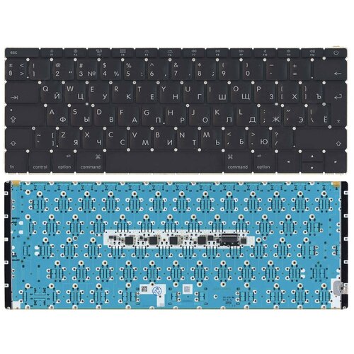 Клавиатура для ноутбука MacBook 12 A1534 2016 Big Enter черная 12972₽