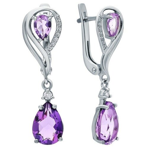 Серьги Bolshakoff, красное золото, 585 проба, топаз, фианит