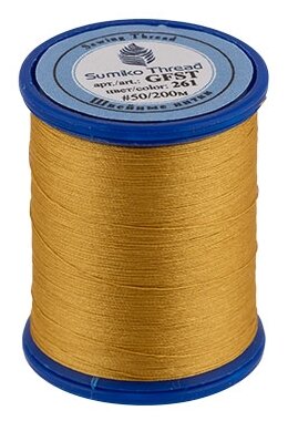 Швейные нитки 50 GFST SumikoThread 219 я 200 м №261 св. охра