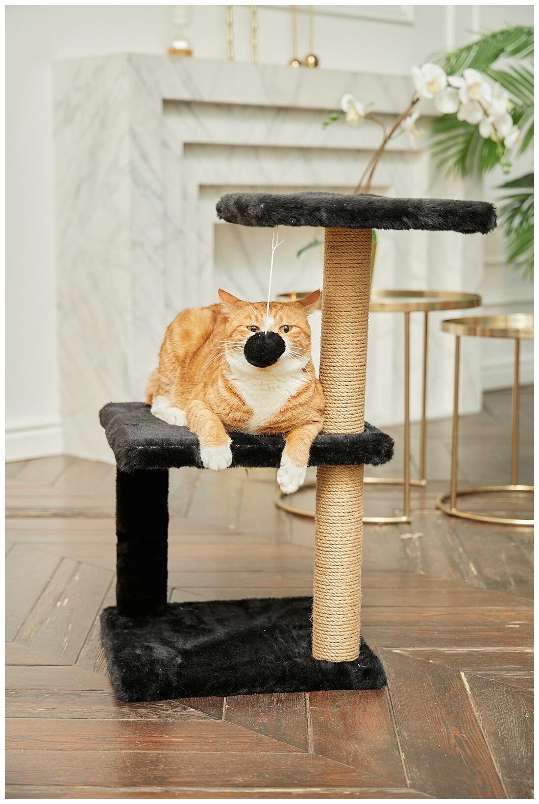 Когтеточка для кошки с лежаком "Арзан ЭЦ" бриси, 35х35х64 см