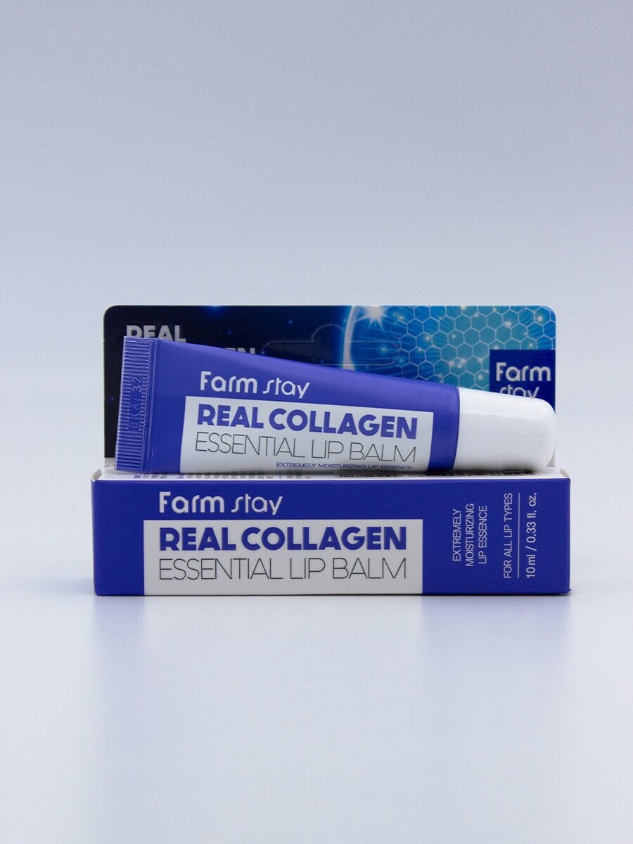 Бальзам для губ FarmStay Real Collagen Essential Lip Balm 10мл CNO COSMETICS - фото №10