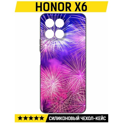 Чехол-накладка Krutoff Soft Case Салют для Honor X6 черный чехол накладка krutoff soft case салют для honor x7a черный