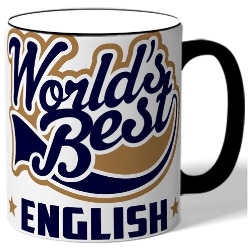 фото Кружка с цветной ручкой для учителя world's best enlgish teacher drabs