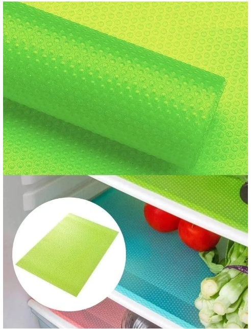 Коврик в холодильнике 6 шт 45х30 см / Набор ковриков для холодильника антибактериальный цвет Зеленый - фотография № 3