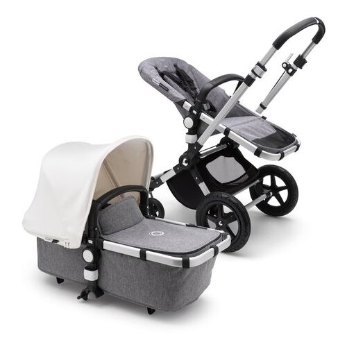 фото Универсальная коляска Bugaboo Cameleon3 Plus (2 в 1) alu/grey melange/ fresh white, цвет шасси: серебристый