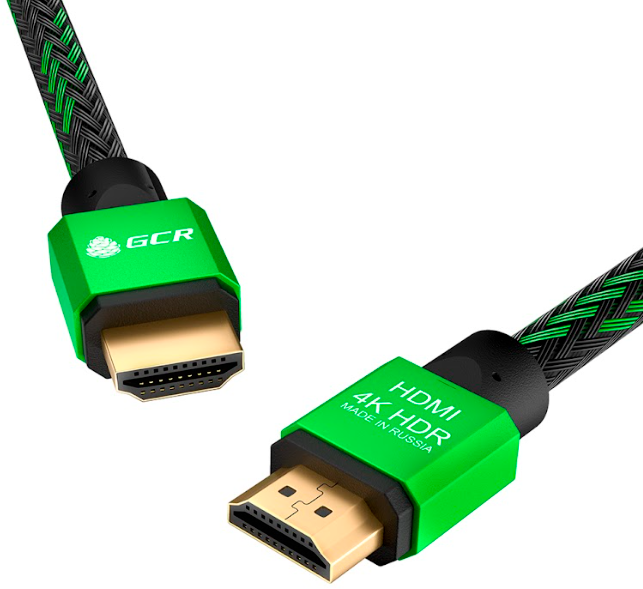 Кабель GCR HDMI - HDMI (GCR-HM481), 2 м, зеленый/черно-зеленый - фотография № 5