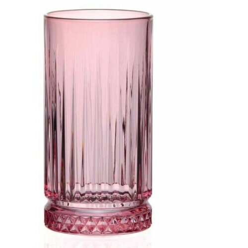 Набор стаканов «Элизия», 445 мл, 4 шт, цвет розовый