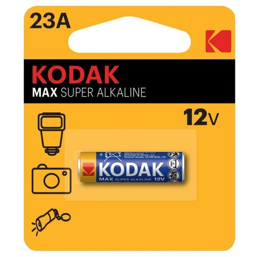 Батарейка KODAK MAX 23A-1BL, 12V (1 шт) комплект 3 шт батарейка duracell mn27 27a 12v алкалиновая 1bl