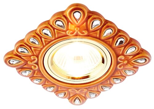 Ambrella light D5550 SB/CL-A, GU5.3, 5 Вт, цвет арматуры: золотой, цвет плафона: бронзовый